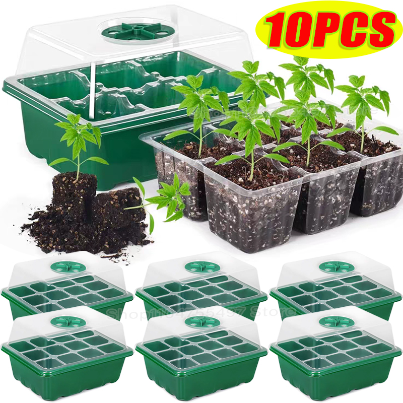 Dome Propagation Kit - Samen-Starter-Set mit verstellbarer Luftfeuchtigkeitskuppel und Sockel,