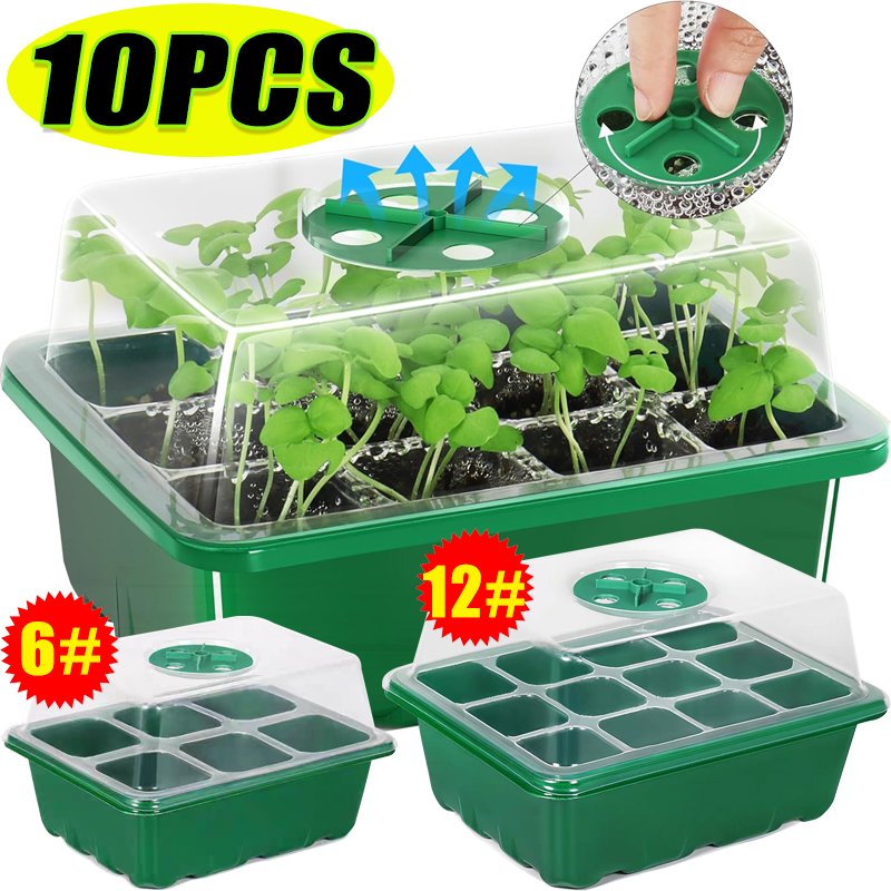 Dome Propagation Kit - 6/12 Grids Growing Starting Kindergarten Trays